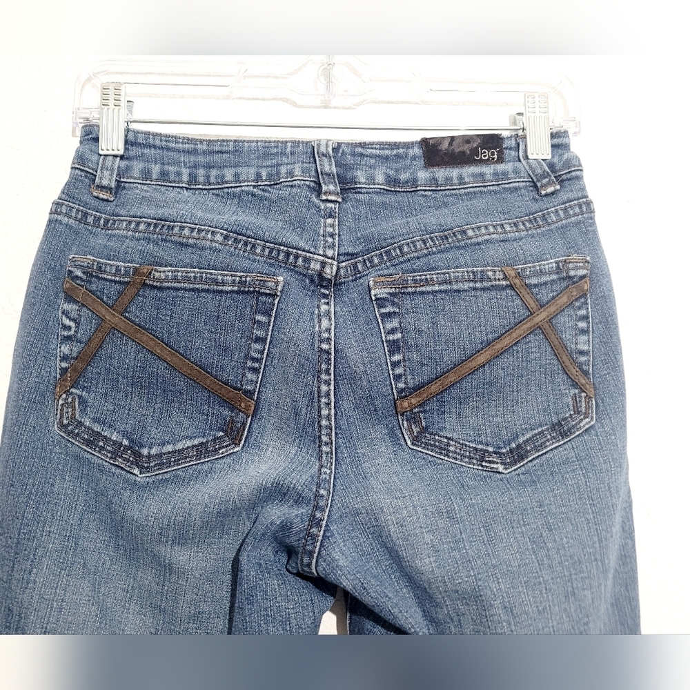 Jag Jeans Women’s Size 4P Bootcut Stretch Blue Denim Jeans Mid Rise - Picture 3 of 12